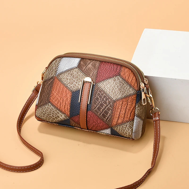 Women’s Trendy Printed Shell Crossbody Bag – Casual Versatile Small Designer Purse