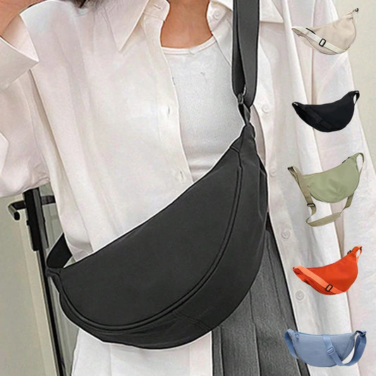Women’s Dumpling Shoulder Bag – Crossbody Fashion Handbag with Zipper