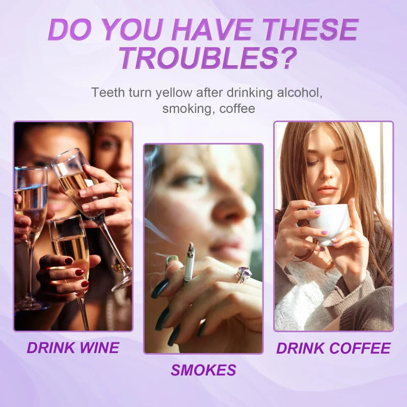 Purple Teeth Whitening Strips – Remove Stains, Fresh Breath & Brighten Smile