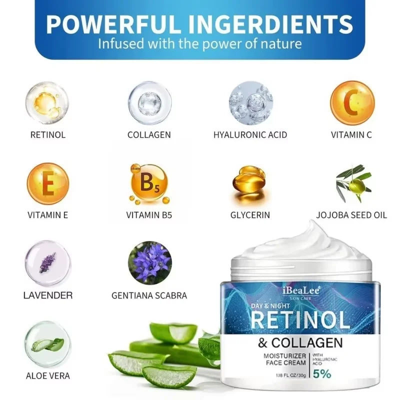 Retinol Anti-Wrinkle Cream for Men – Collagen Boost & Moisturizing Anti-Aging Face Care