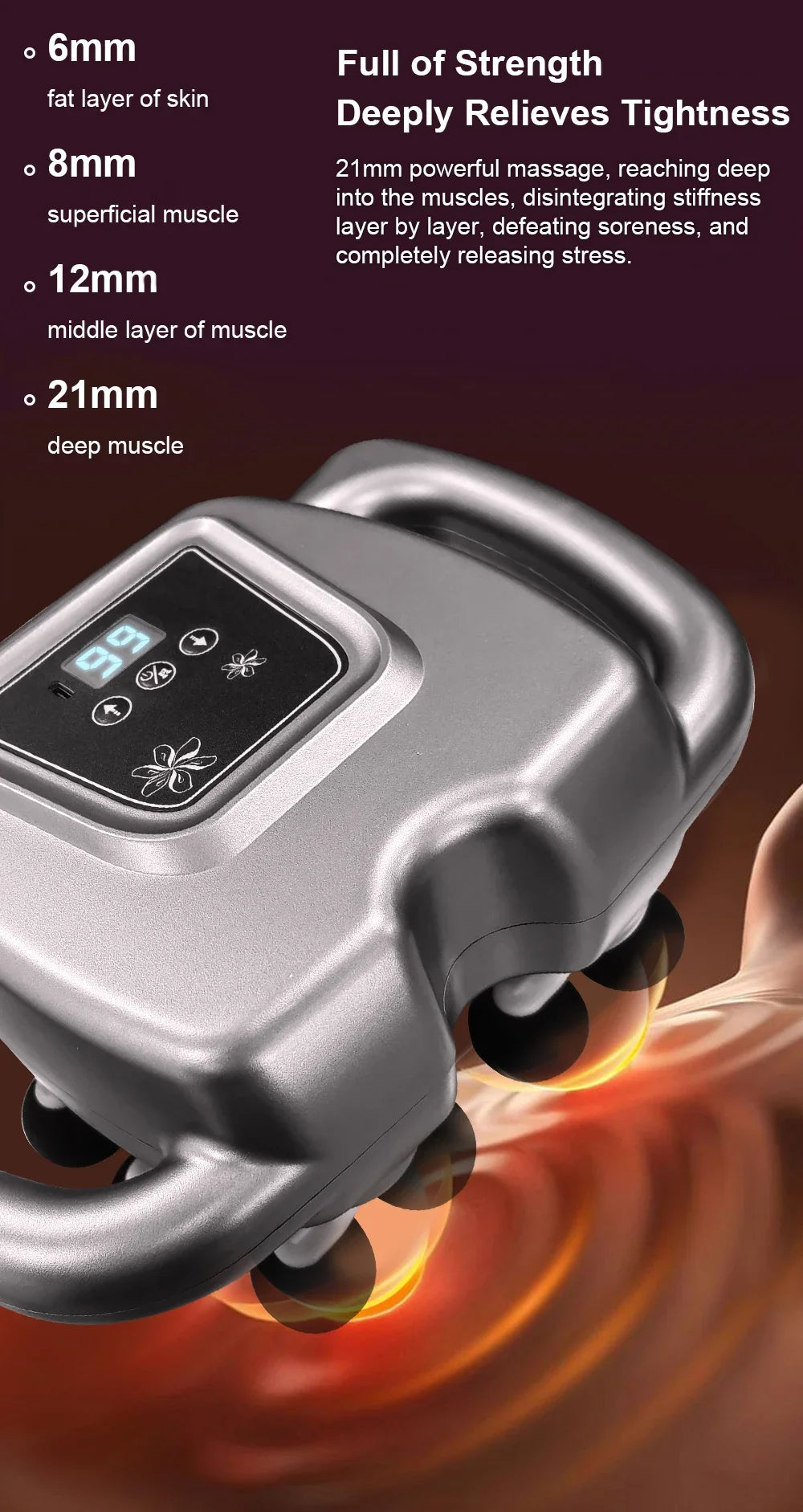 Fascia Gun – 16-Head Professional Muscle Massage Gun | High-Frequency Vibration Massager for Full Body, Legs, Back, Shoulder & Waist