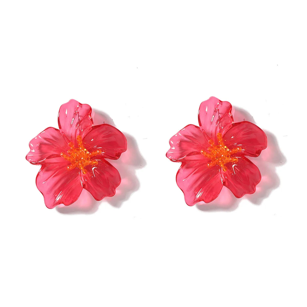 Colorful Resin Flower Earrings – Luxury Women’s Holiday Jewelry