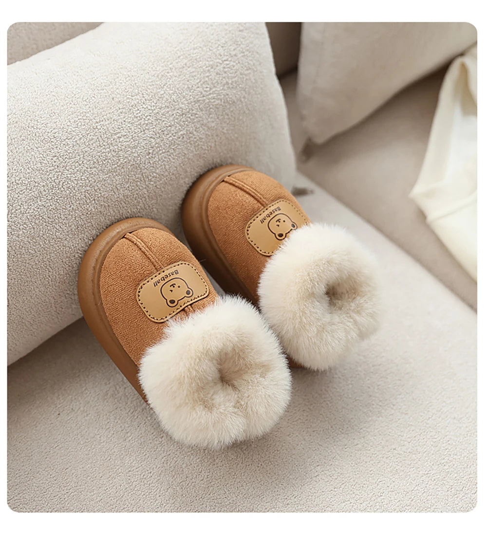 Cute Cartoon Winter Boots for Kids – Boys Girls Plush Warm Snow Boots Toddler Children's Shoes