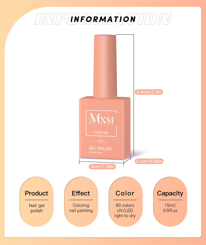 15ml Neon & Pastel Gel Polish—Vibrant, Long-Lasting Color for Perfect Nails