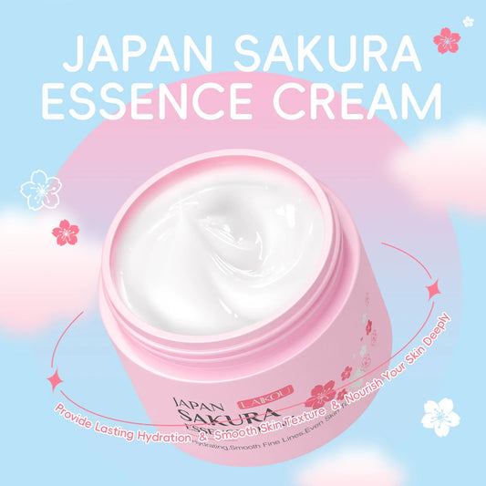 LAIKOU Japan Sakura Face Cream – Smoothing Moisturizer, Whitening & Nourishing, Oil Control & Skin Repair, Hydrating Skincare 25g