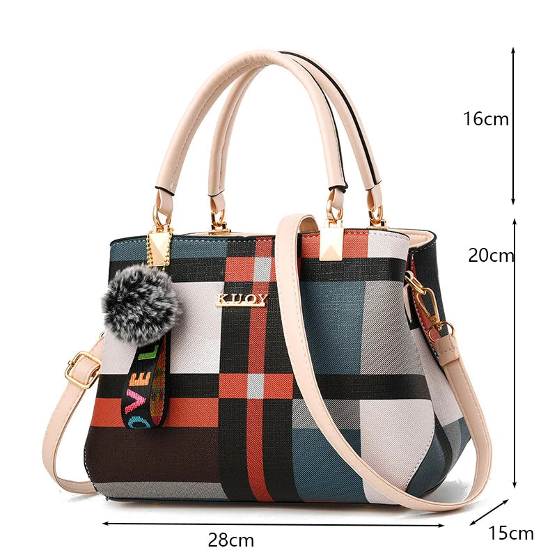 Luxury PU Leather Tote – Large Capacity Travel Shoulder Crossbody Bag for Women