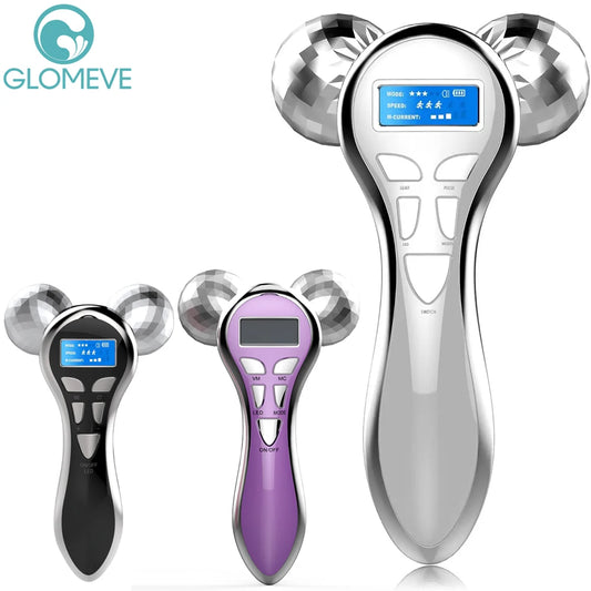 4D EMS Face Massager Roller – Microcurrent Lifting Device for Face, Neck & Eyes