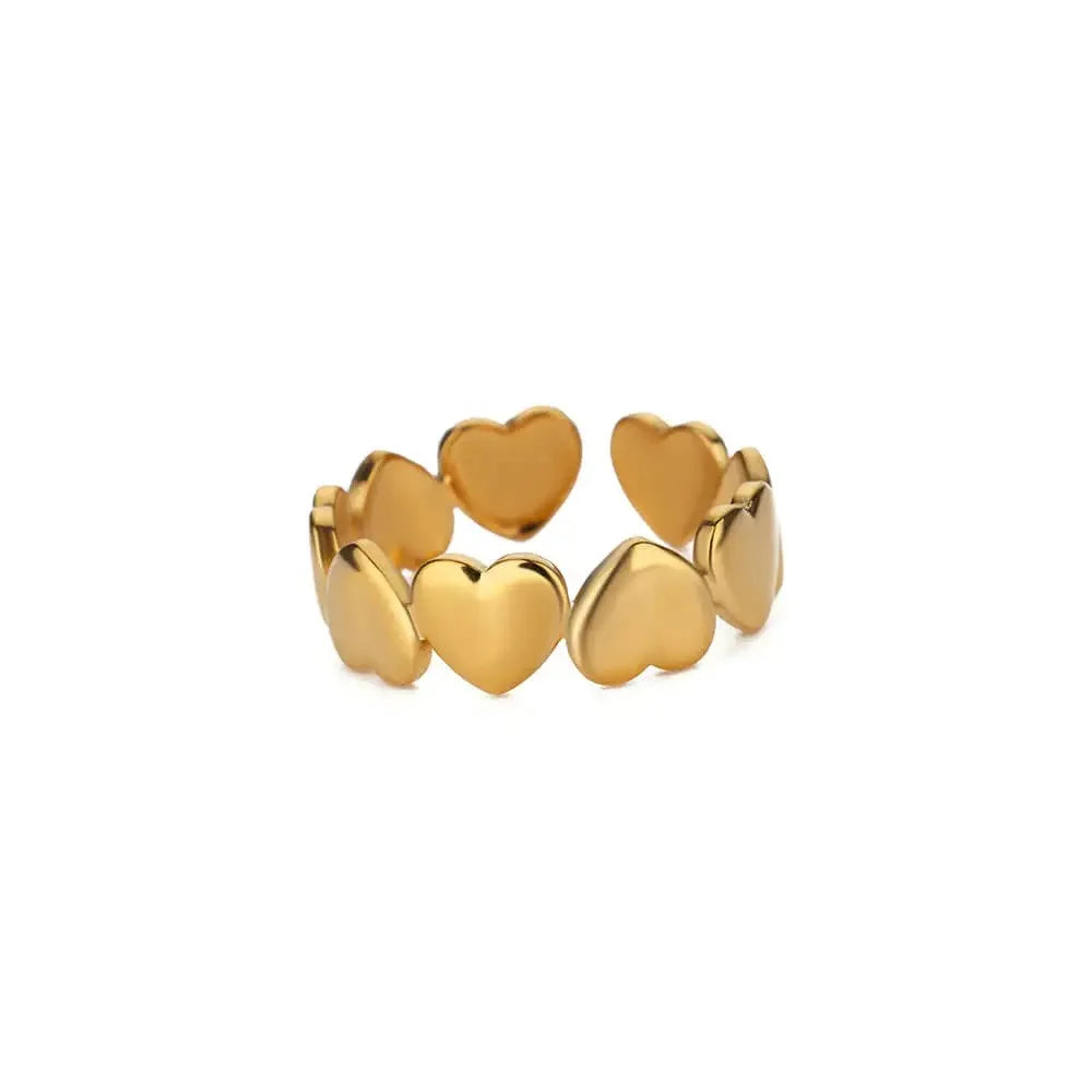 Zircon Little Heart Stainless Steel Ring – Minimalist Dainty Valentine’s Gift for Women