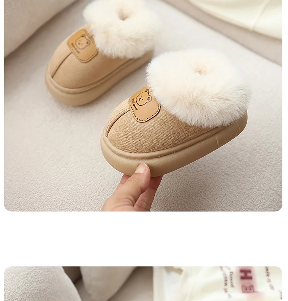 Cute Cartoon Winter Boots for Kids – Boys Girls Plush Warm Snow Boots Toddler Children's Shoes
