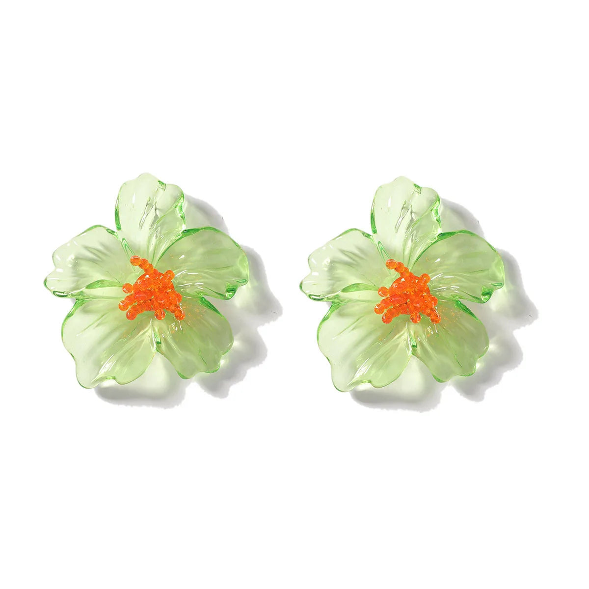 Colorful Resin Flower Earrings – Luxury Women’s Holiday Jewelry