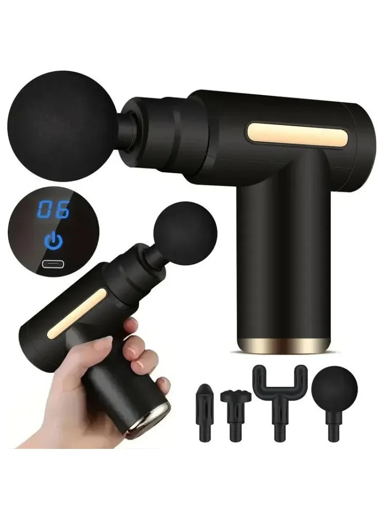 USB Mini Fascia Massage Gun – Portable Muscle Relaxation Vibrating Massager for Neck, Shoulder & Fitness Recovery