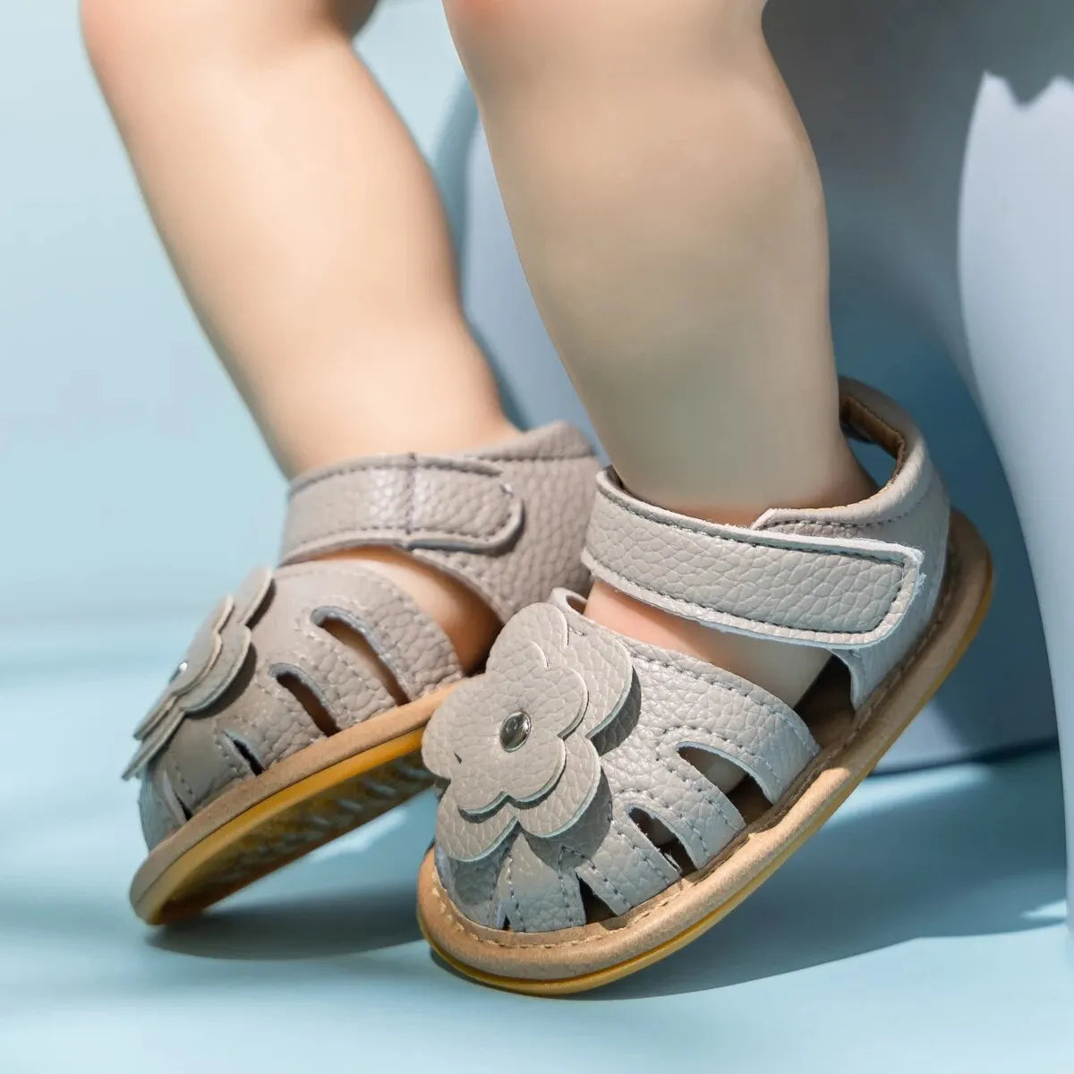 Baby Girl Flower Sandals – Soft Sole Non-Slip Dress Shoes