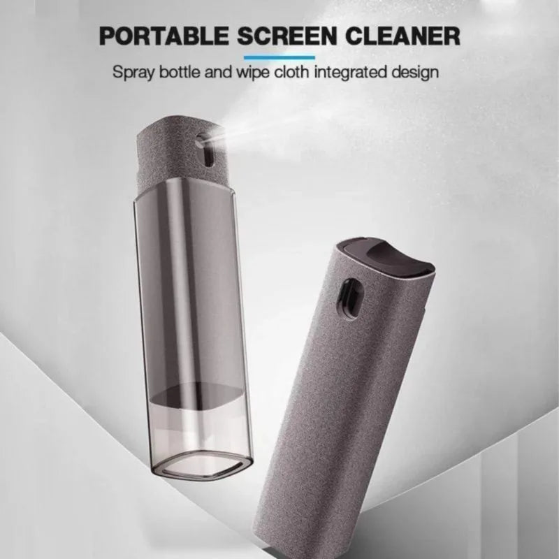Microfiber Screen Cleaner Spray Bottle – Portable Press-Type Tool for Phone, Tablet & Laptop Screens (Empty, No Liquid)