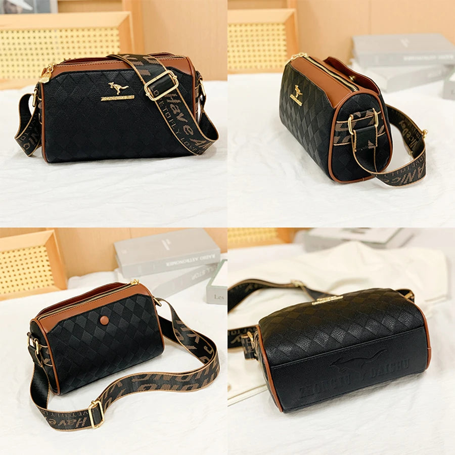 Luxury High-Quality Women’s Messenger Bag – Designer Checkered Trendy Shoulder Crossbody