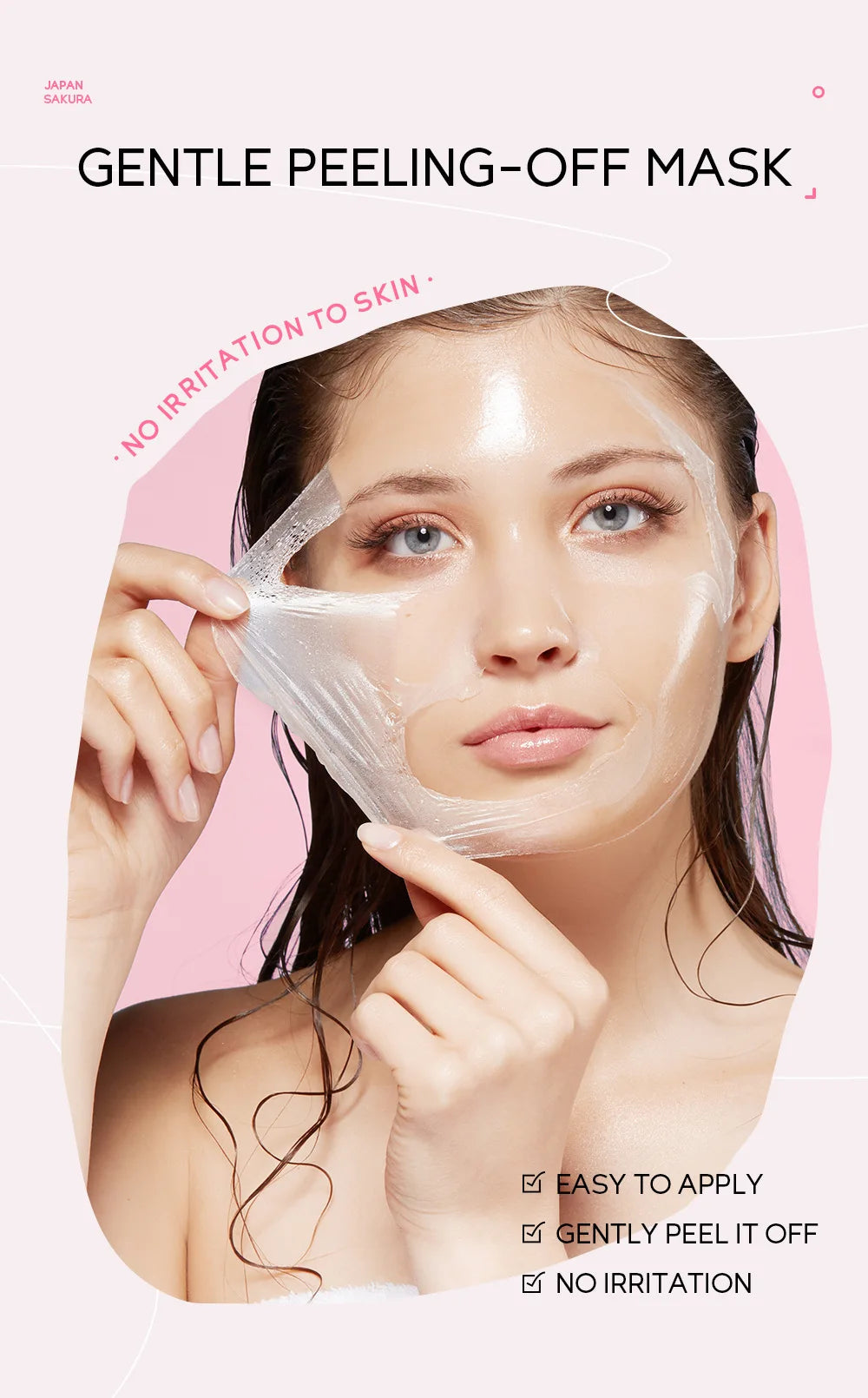 LAIKOU 24K Gold Sakura Peel-Off Mask – Anti-Wrinkle & Blackhead Removal