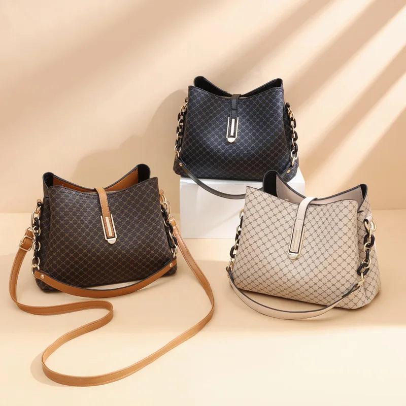 Fashion Women’s Bucket Crossbody Bag – Vintage Tassel PU Leather Designer Shoulder Bag