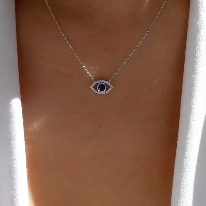 Double Layer Evil Eye Pendant Necklace – Turkish Women’s Jewelry Gift
