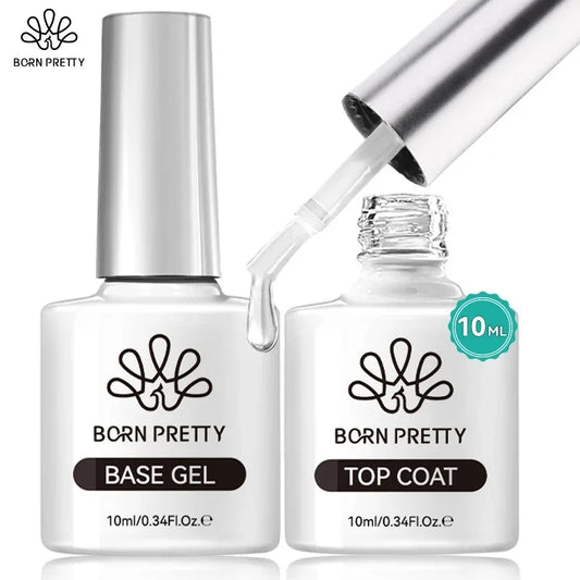 BORN PRETTY 10ml Base & Top Coat Gel – Semi-Permanent Nail Polish