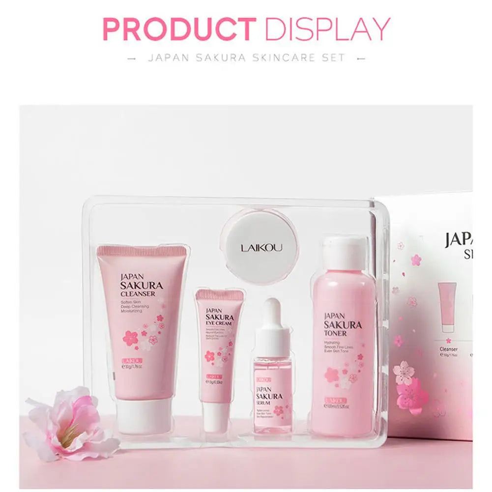 Sakura Skincare Gift Set – Cream, Toner, Serum & More (3/5pcs)