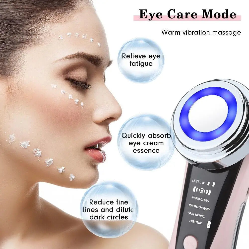 4 in 1 RF EMS Facial Massager Multifunction Skin Care Tools Face Beauty Device Double Chin Removal Face Firming Massager