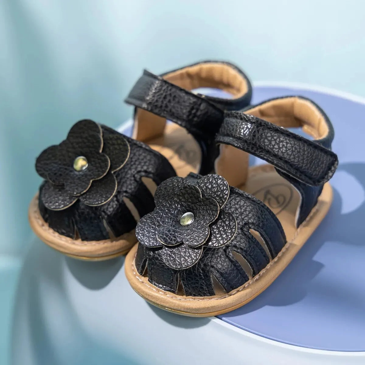 Baby Girl Flower Sandals – Soft Sole Non-Slip Dress Shoes
