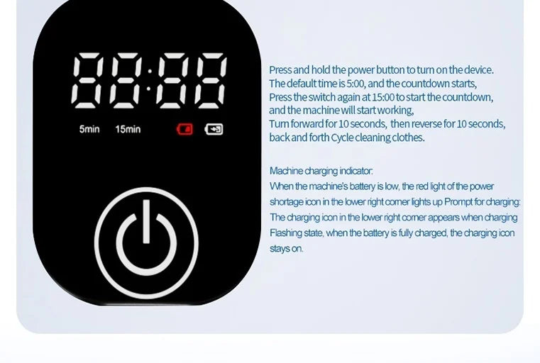 1.5L wireless portable washing machine — perfect for small laundry anytime, anywhere