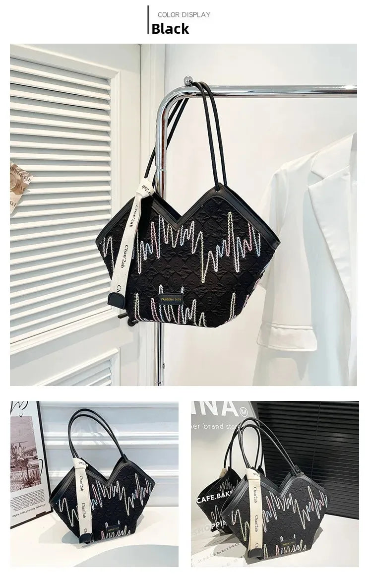 Large Capacity PU Tote – Minimalist Versatile Shoulder Bag for Women