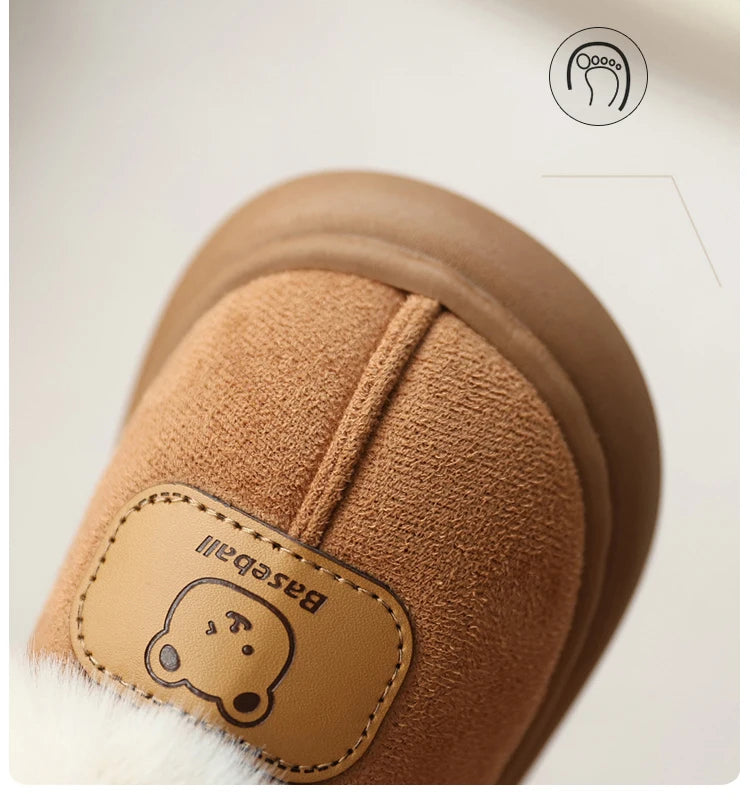 Cute Cartoon Winter Boots for Kids – Boys Girls Plush Warm Snow Boots Toddler Children's Shoes