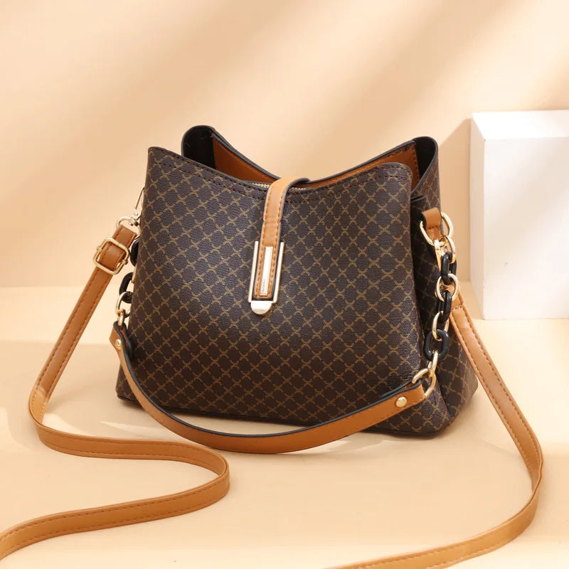 Fashion Women’s Bucket Crossbody Bag – Vintage Tassel PU Leather Designer Shoulder Bag