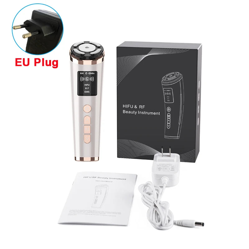 HIFU Face Lifting Machine – RF High Frequency EMS Anti-Aging Facial Massager