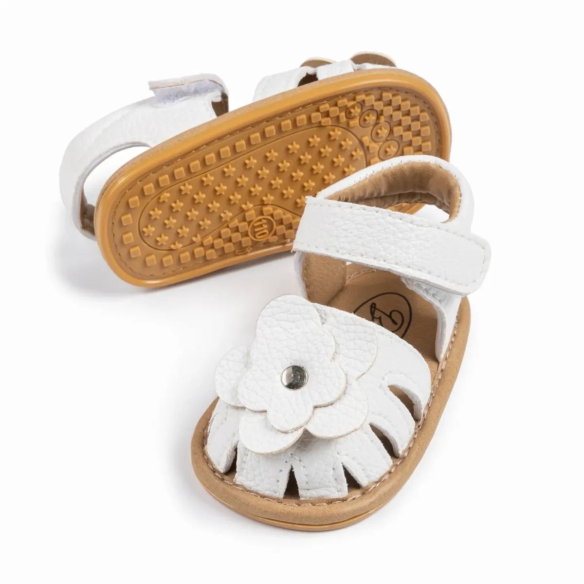 Baby Girl Flower Sandals – Soft Sole Non-Slip Dress Shoes