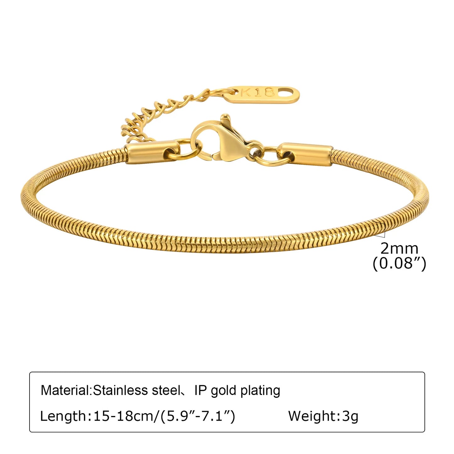 18K Gold Plated Paperclip Chain Bracelet – Adjustable Chunky Stainless Steel Jewelry