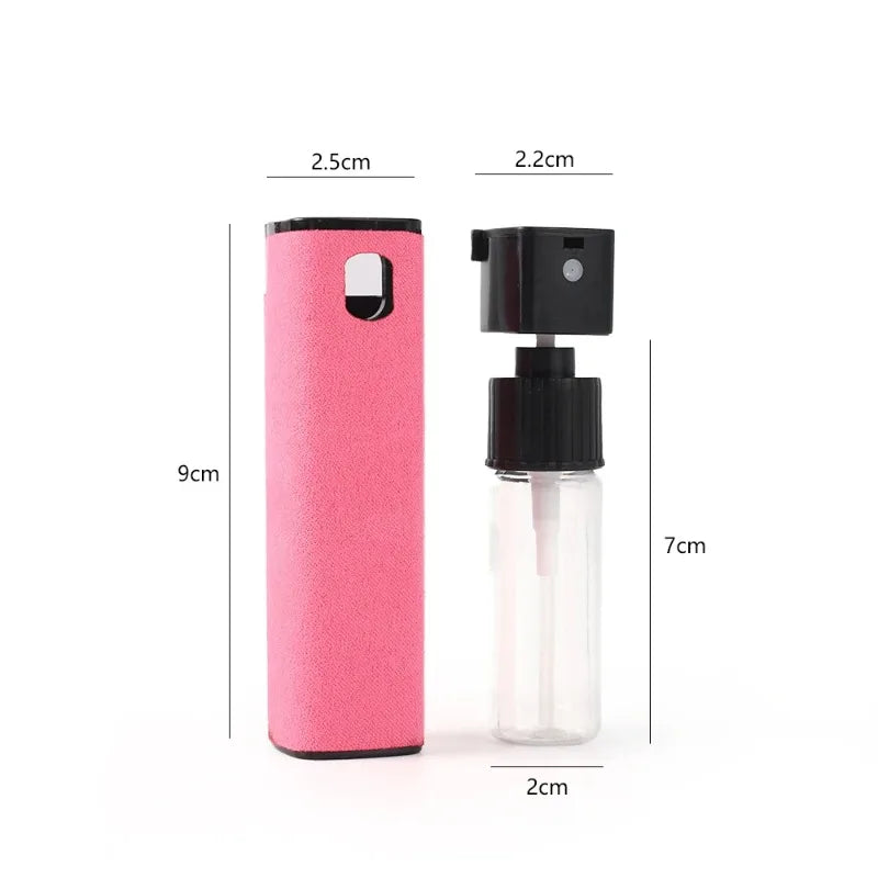 Microfiber Screen Cleaner Spray Bottle – Portable Press-Type Tool for Phone, Tablet & Laptop Screens (Empty, No Liquid)