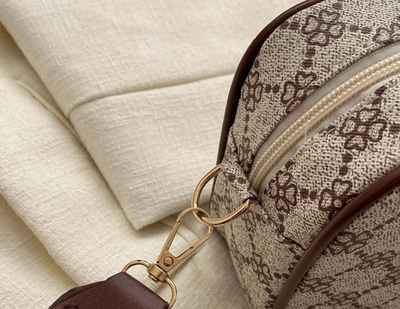 Vintage Pattern Shell Crossbody Bag – Small Luxury Designer Shoulder Purse for Women