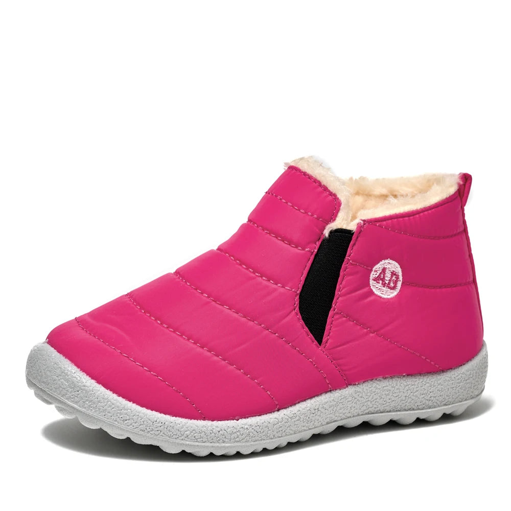 Children Winter Plush Snow Boots Waterproof Non-Slip