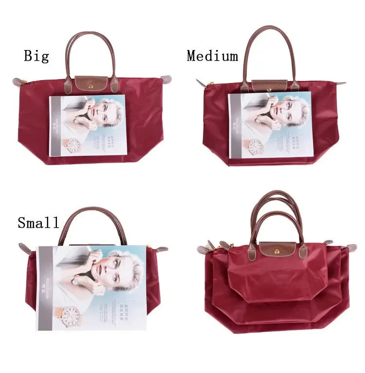 Nylon Sports Fitness Tote Bag – Waterproof Shoulder Handbag with Zipper & Mobile Phone Pocket