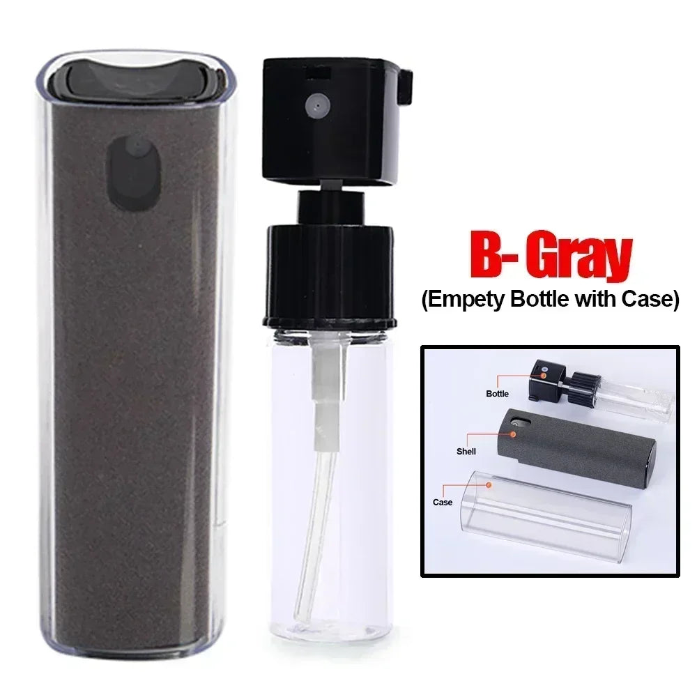Microfiber Screen Cleaner Spray Bottle – Portable Press-Type Tool for Phone, Tablet & Laptop Screens (Empty, No Liquid)