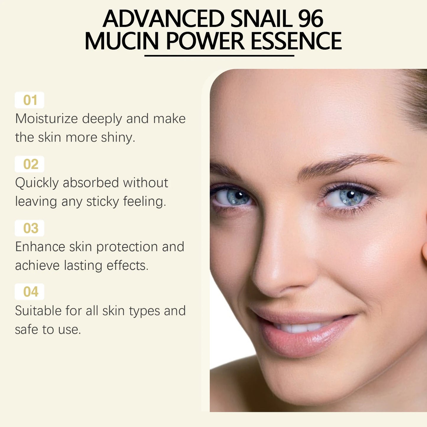 Ouhoe Snail Collagen Face Cream – Repair Essence, Moisturizing, Lifting, Firming, Smoothing & Nourishing Korean Skincare