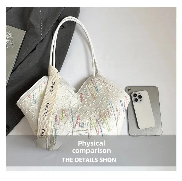 Large Capacity PU Tote – Minimalist Versatile Shoulder Bag for Women