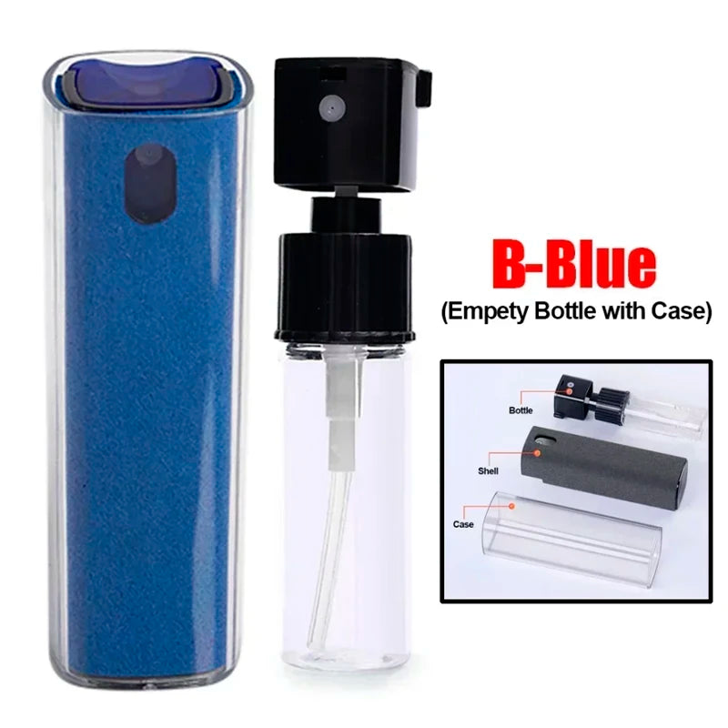 Microfiber Screen Cleaner Spray Bottle – Portable Press-Type Tool for Phone, Tablet & Laptop Screens (Empty, No Liquid)