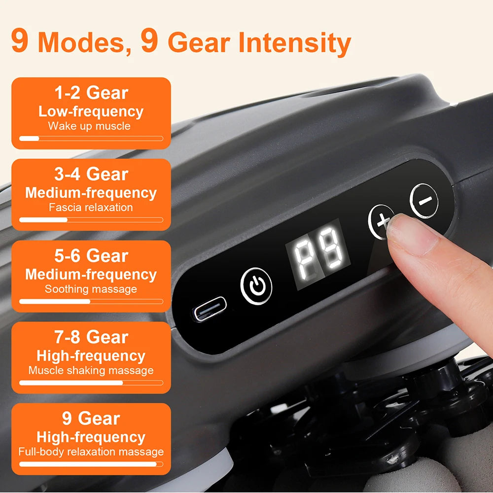 Fascia Gun – 42-Head High-Frequency Vibration Massage Gun | Full Body, Back, Waist, Neck & Shoulder Muscle Massager
