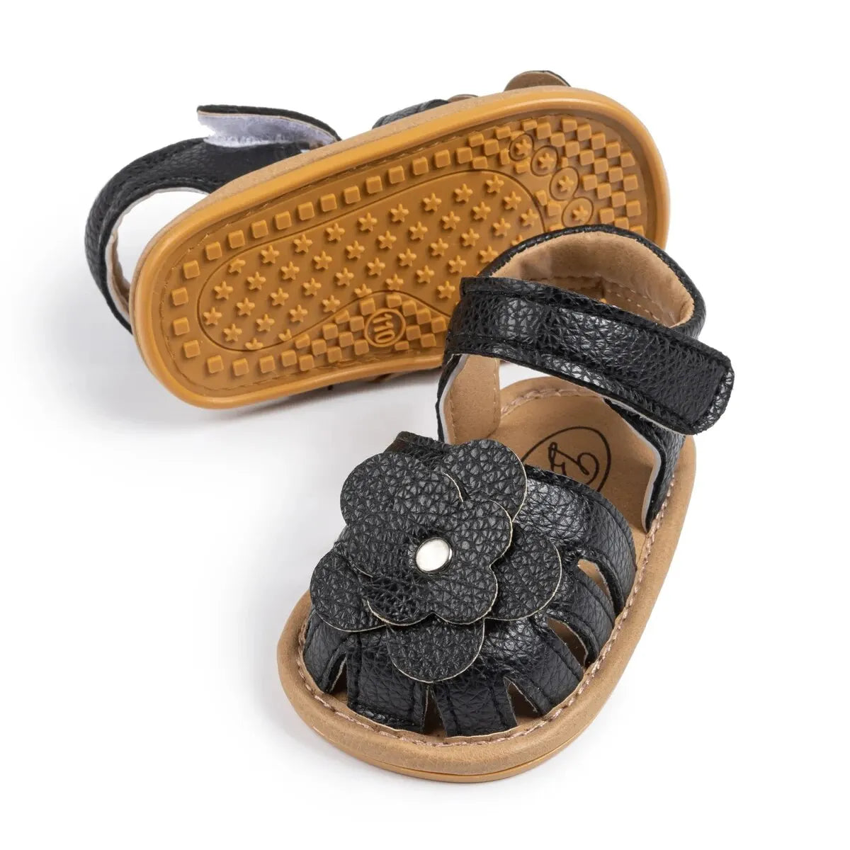 Baby Girl Flower Sandals – Soft Sole Non-Slip Dress Shoes