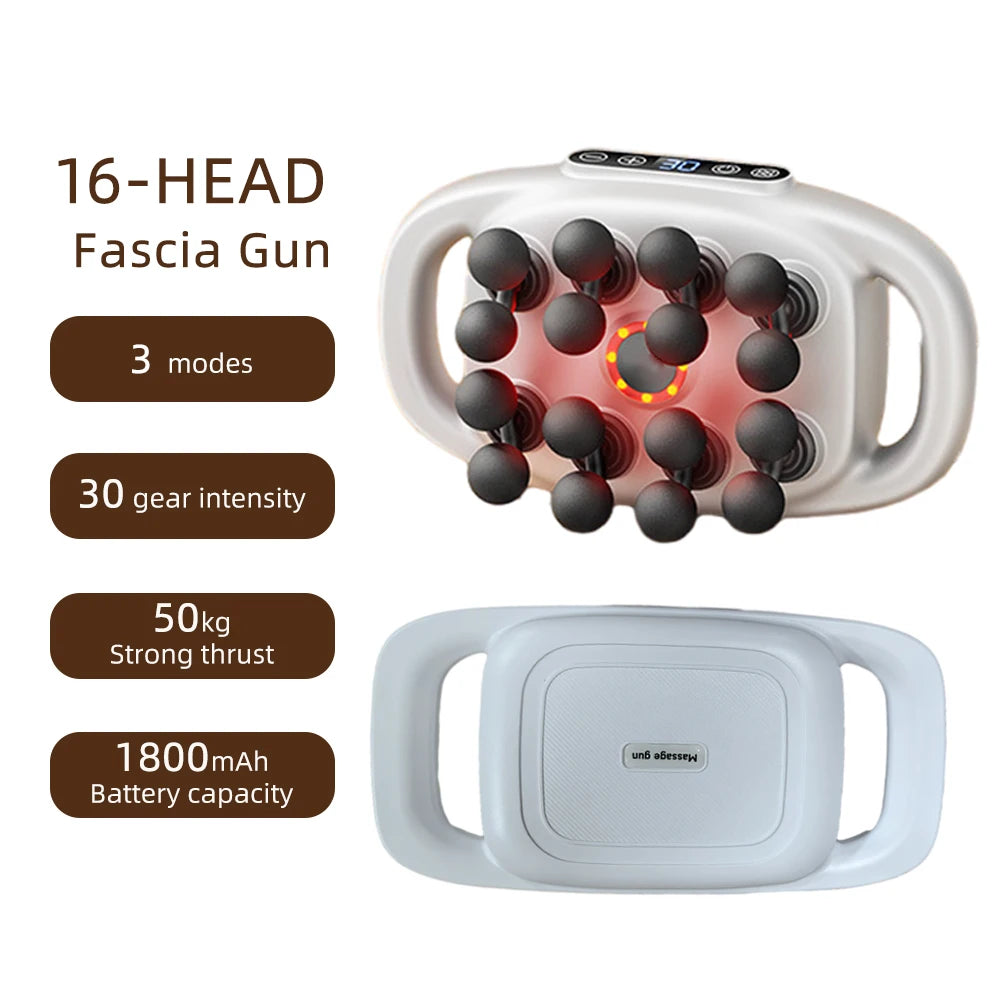 Fascia Gun – 42-Head High-Frequency Vibration Massage Gun | Full Body, Back, Waist, Neck & Shoulder Muscle Massager