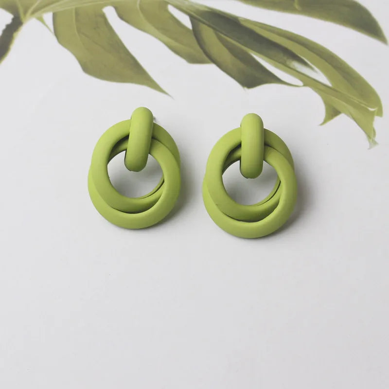 Colorful Metal Dangle Earrings – Flower & Heart Pendant Women’s Jewelry