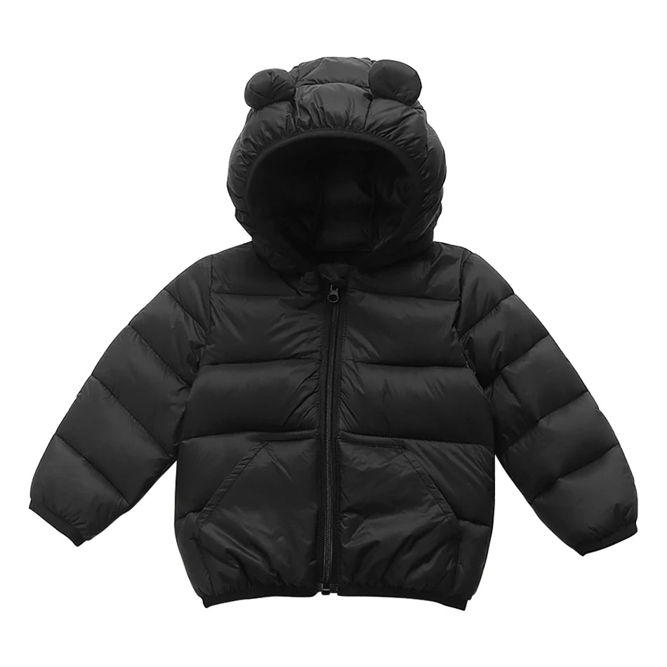 2025 Autumn Winter Kids Hooded Jacket – Warm Zipper Coat Parka for Boys & Girls