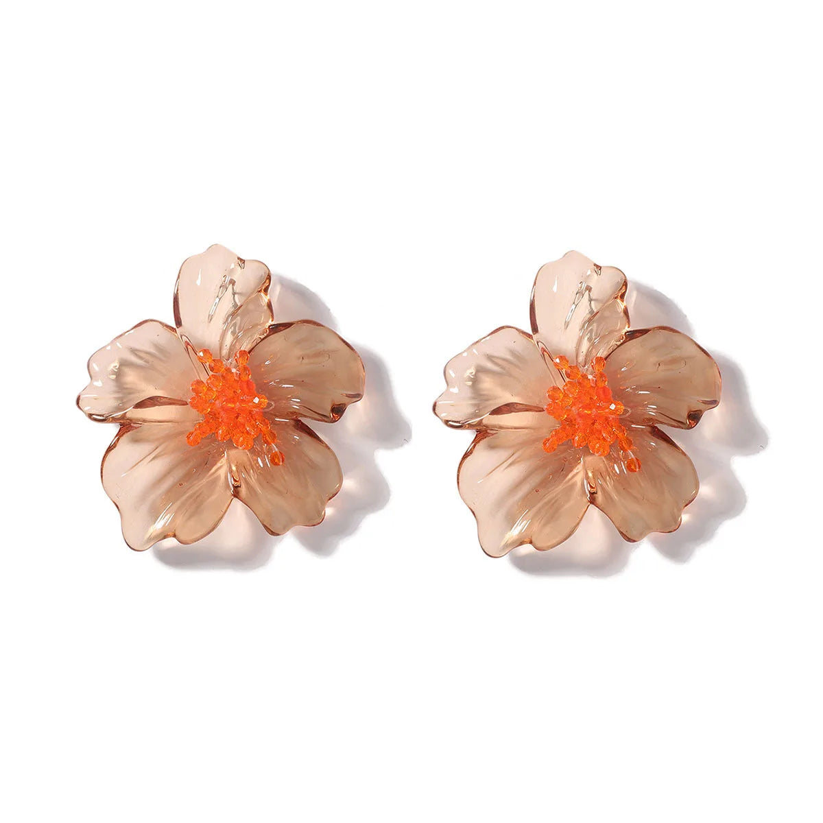 Colorful Resin Flower Earrings – Luxury Women’s Holiday Jewelry