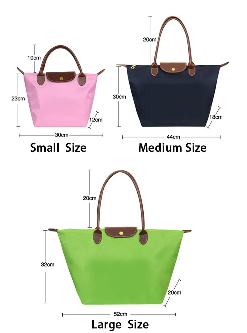 Nylon Sports Fitness Tote Bag – Waterproof Shoulder Handbag with Zipper & Mobile Phone Pocket