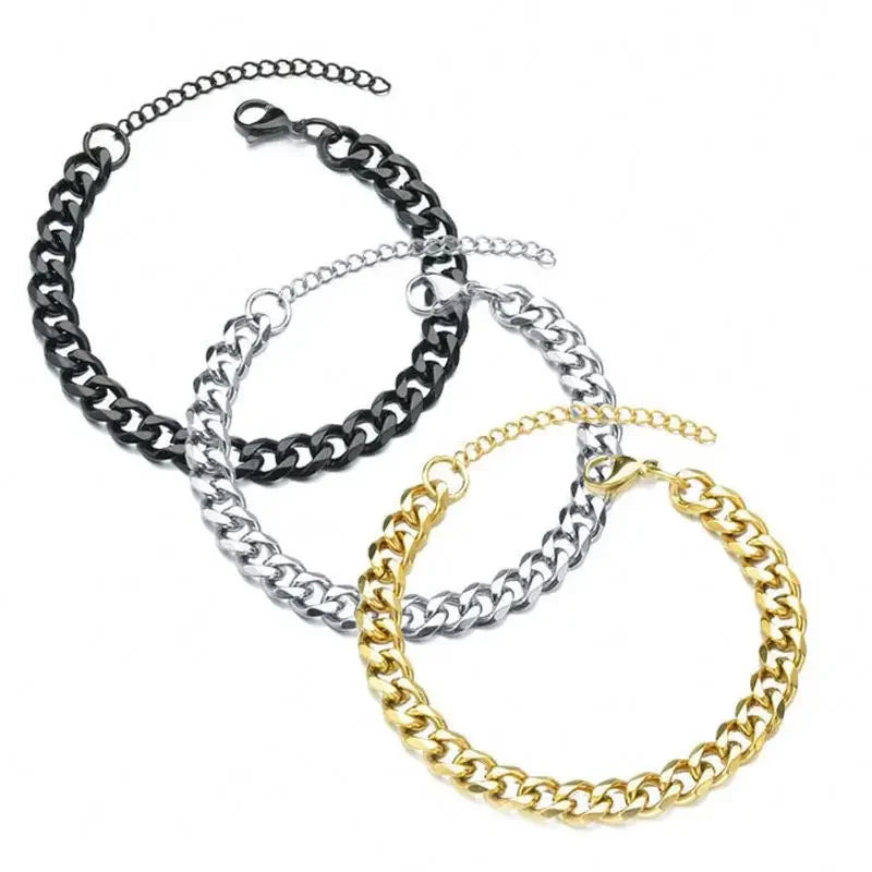 Stainless Steel Cuban Link Chain – Unisex Hip Hop Party Necklace