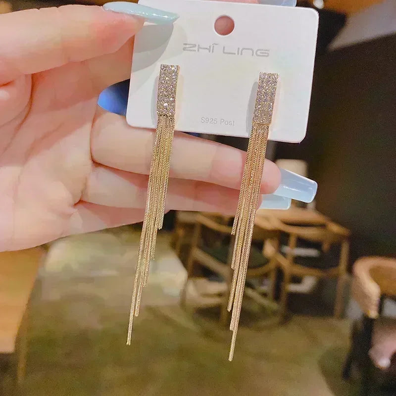 Rectangular Zircon Earrings – Elegant Women’s Wedding Jewelry