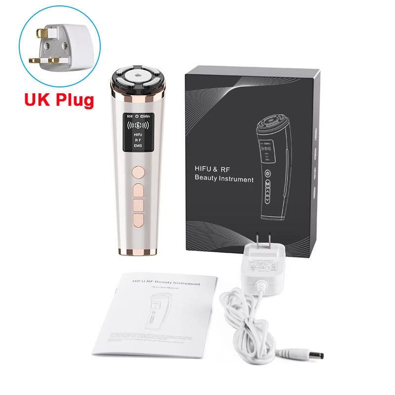 HIFU Face Lifting Machine – RF High Frequency EMS Anti-Aging Facial Massager